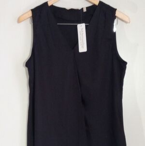 Soft Surroundings black modal sleeveless top women's size medium petite